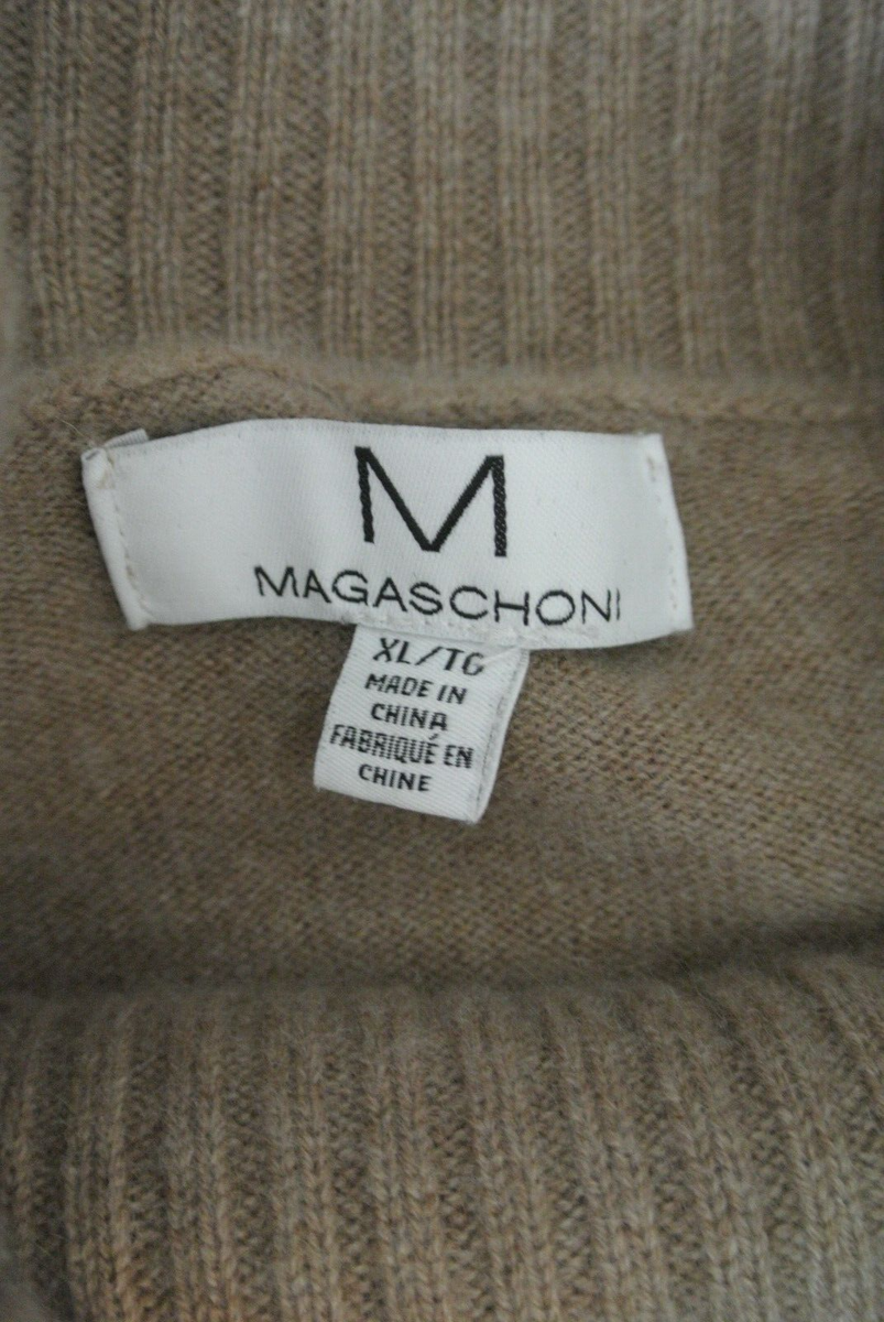 Pull Col Roulé 100% Cachemire Magaschoni - Taille L - Rayures Douces - Neuf Avec étiquettes (NWT)