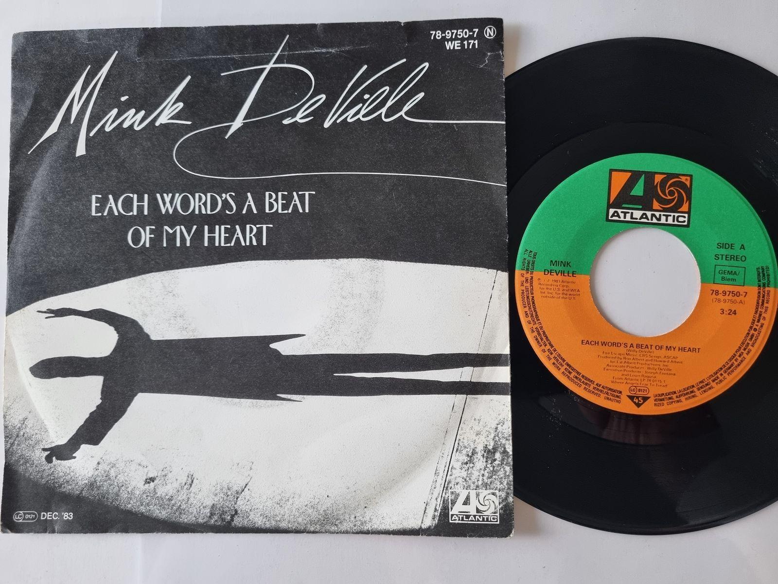Mink De Ville - Each word's a beat of my heart 7'' Vinyl Germany