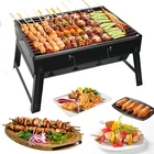 BBQ Barbecue Grill Large Folding Portable Charcoal Stove Camping Garden Outdoor