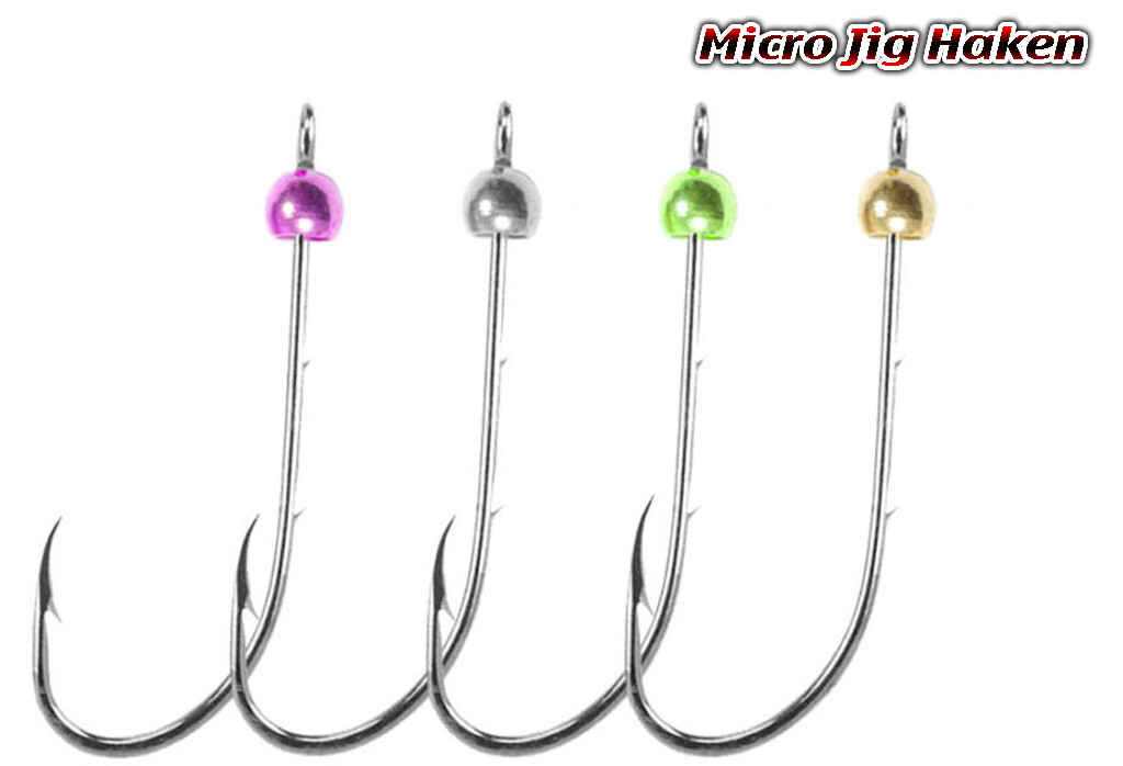 Micro Jig Haken, Ultralight Haken, Forellenhaken, Angelhaken, Gummiköder,