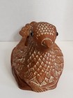 Teleflora Terracotta Clay Pottery Planter Dove Bird Quail 1985 6”Tx10”Lx5.5”W — photo 1