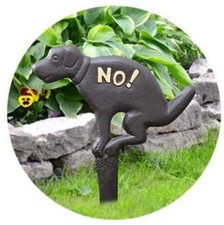 New NO DOG POOPING POOP SIGN FOR LAWN YARD STAKE PET WASTE PEE CLEAN UP BROWN