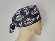 Scrub Hat/Skull Cap Mens DB - MLB Milwaukee Brewers