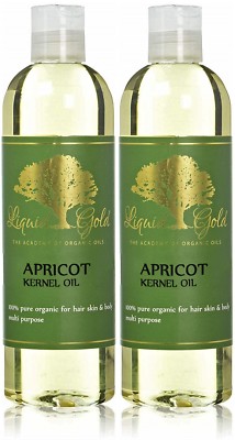 24 Oz Liquid Gold Apricot Kernel Oil Pure&Organic for Skin Hair and Health Care