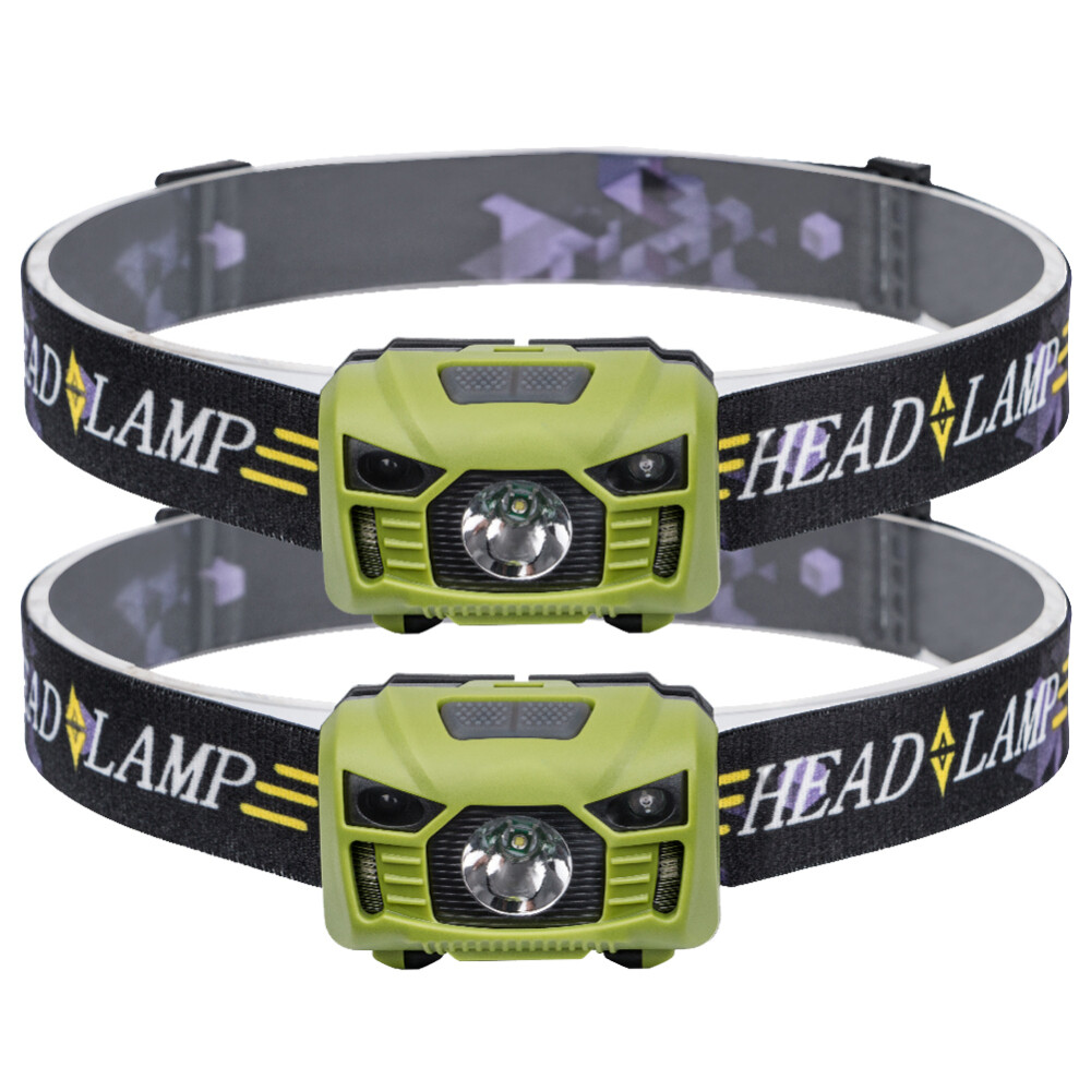 Wanocean Head Torch Rechargeable Waterproof Headlamp Motion Sensor LED