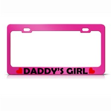 Metal License Plate Frame Daddys Girl Car Accessories Hot Pink Metal License Plate Frame Daddys Girl Car Accessories Hot Pink