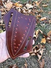 Custom Handmade Tactical Pancake Knife sheath Midnight leather pancake sheath