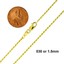 thumbnail 3 - 14K Gold over 925 Sterling Silver Diamond Cut Rope Chain Necklace All Sizes
