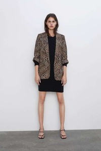 zara tiger print blazer