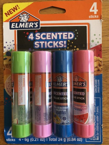 16 Total Elmer’s Scented Clear Glue Sticks Safe and Nontoxic Assorted Scents - Picture 3 of 4