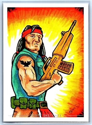 Spirit GI Joe Sketch Card Scott Sketches Trading Card Print Fan Art