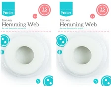 2x Rolls Hemming Web Tape Clothing Repair Hem Turn Up Trouser Pants Iron On 50m