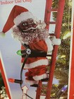 Mr. Christmas Climbing Santa 43" Ladder Lights Music 15 Carols African American 
