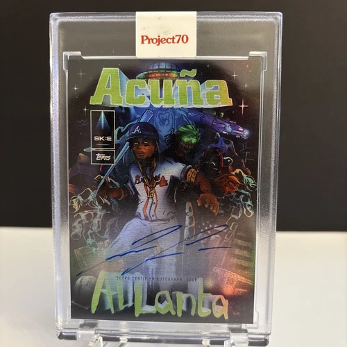Topps Project 70 Ronald Acuña Jr. By Dj Skee Rainbow Foil Auto /70 - OutKast
