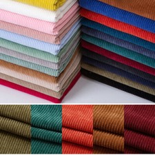 1M Plain Corduroy Babycord Fabric Clothes Coat Dress Upholstery Blended Craft