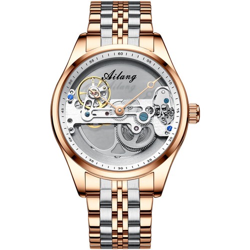 AILANG Men Watch Double-sided Hollow Automatic Mechanical Wristwatch Waterproof - Picture 29 of 30