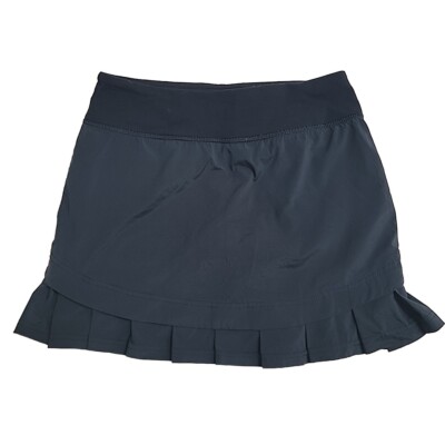 Ivivva by Lululemon Lined Skirt Skort Pleated Ruffle Girls 14 Black