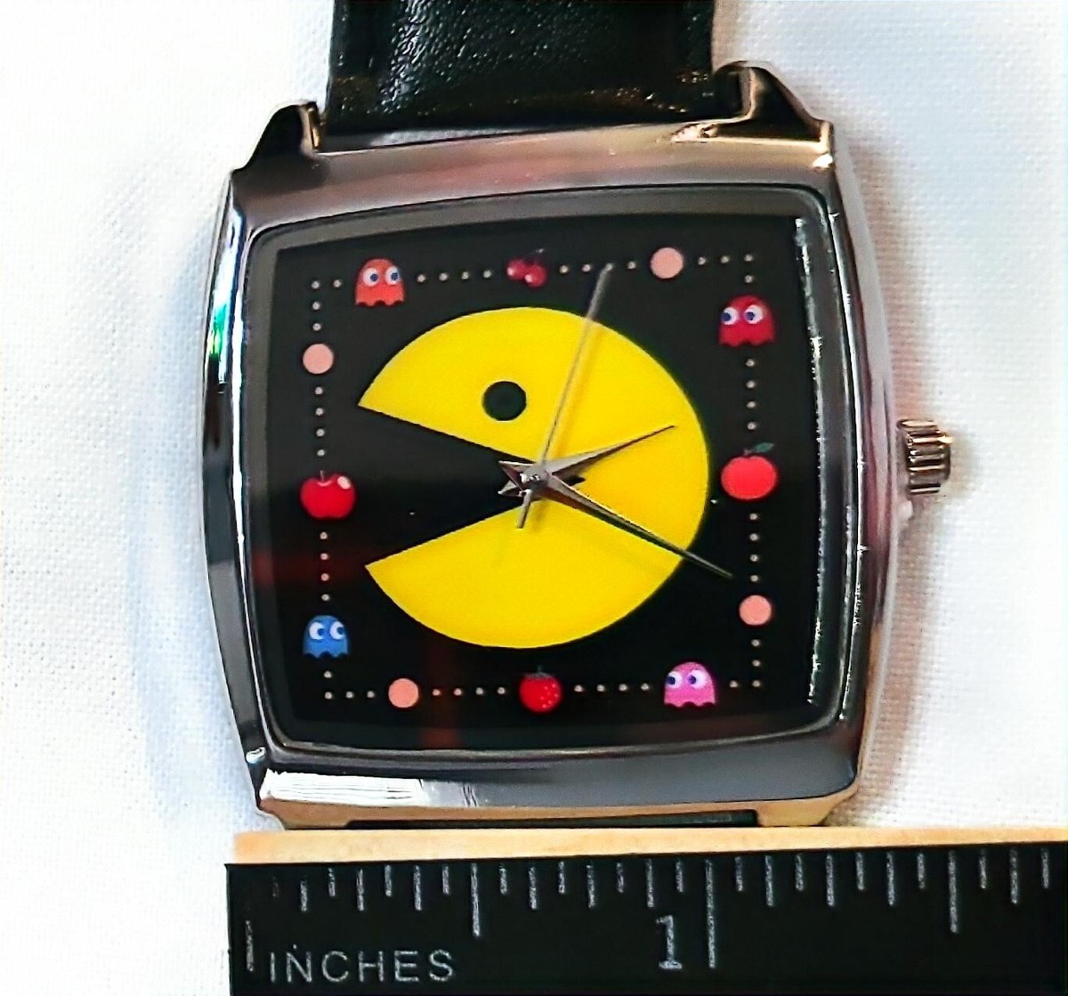 Face Pac Man Watch Namco PAC-MAN Vintage Retro Style Arcade Game