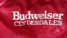 Vintage Anheuser-Busch BUDWEISER CLYDESDALES Satin Snap Up JACKET Mens XLarge/L