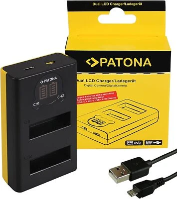 Double Chargeur USB-C USB Micro PATONA DJI OSMO Action Cam Ab1 P01-Li-Io - Photo 1/4