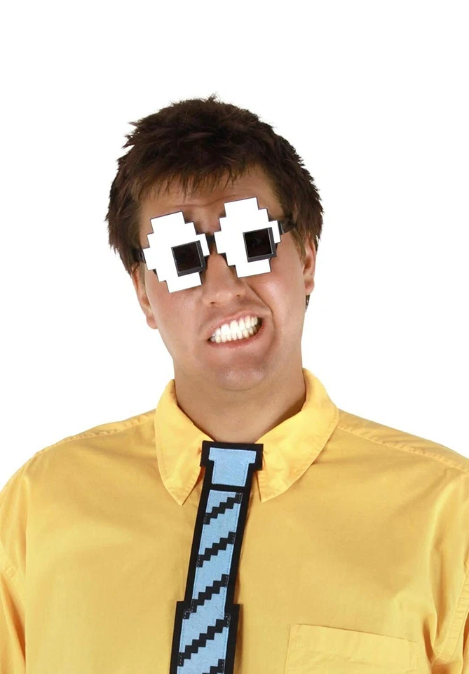 男女通用万圣节视频游戏像素8眼可互换4眼服装眼镜 — 第 2/4 张图片