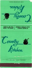 The Country Kitchen, Cold Spring Harbor, Open All Year Vintage Matchbook Cover