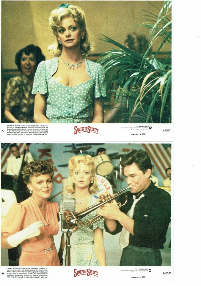 Swing Shift ORIGINAL USA Warner Bros FOH Front Of House Lobby Cards Set of 8 - Image 4 of 4