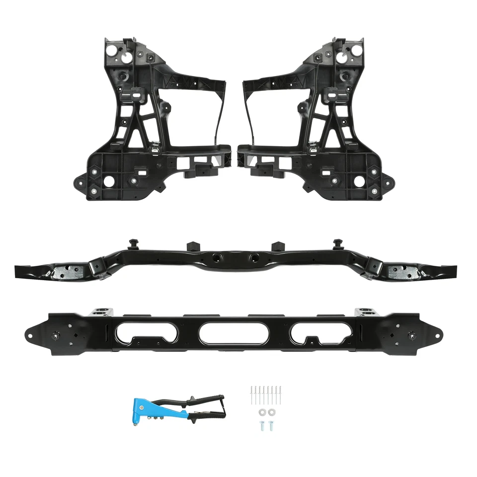 Conjunto de núcleo de soporte de radiador negro para camioneta Ram 1500 13 19-2023 #68197334AA Foto 3 de 4