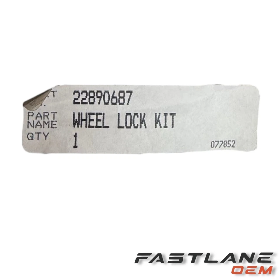 Cadillac ATS/CTS/SRX 2005-2019 KIT DE BLOQUEO DE RUEDA DE SEGURIDAD ESPECIAL NUEVO FABRICANTE DE EQUIPOS ORIGINALES 22890687 Foto 2 de 4