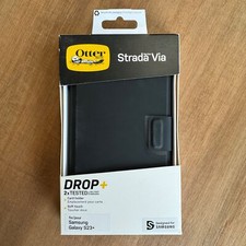 Image of Otterbox Galaxy S23 Strada Via Folio Case Wallet Flip Cover Black S23 Plus Ultra