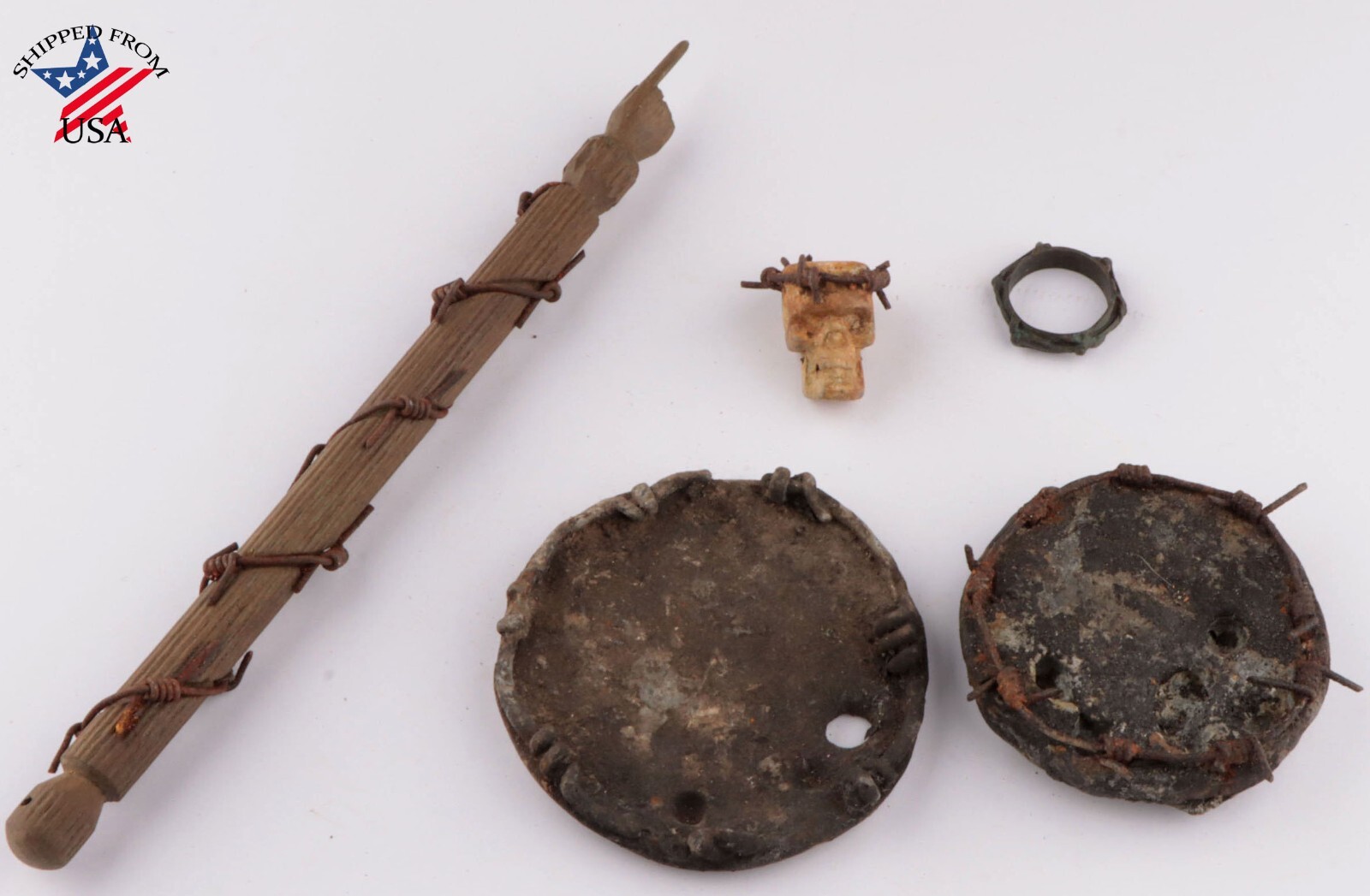Yad JEWISH wwII WW2 War ART Pointer for torah JUDAICA Judaism Barbed WIRE Bob