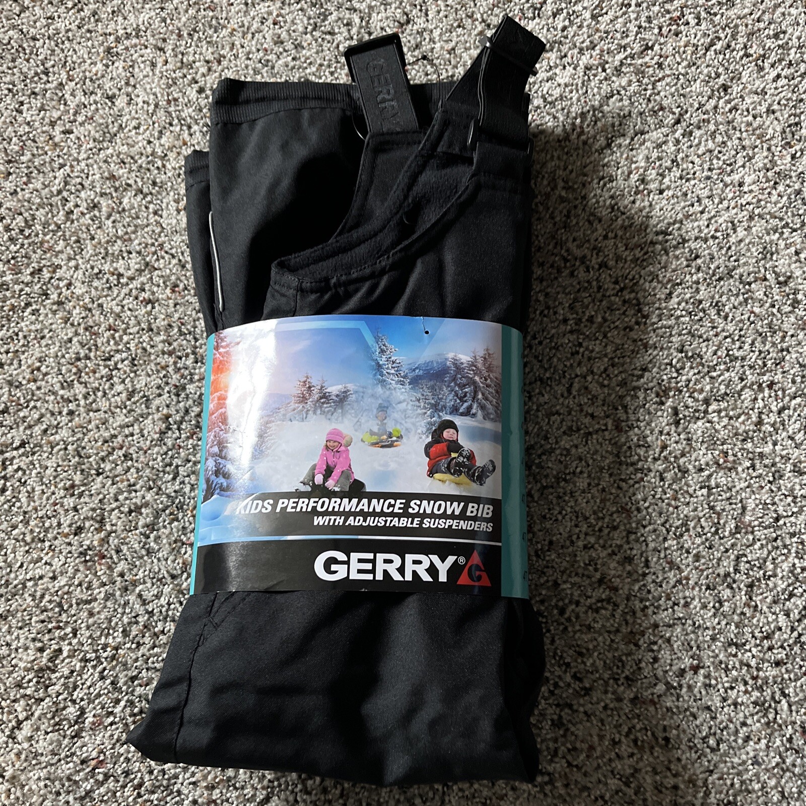 Gerry Youth Performance Snow Bib/Pants Adjustable Suspenders Black 4T