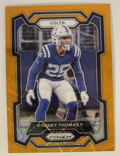 2023 Panini Prizm Orange Lazer Rodney Thomas II #130 Indianapolis Colts