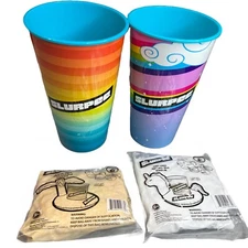 Unicorn & Palm Tree Inflatable Floating Cup Drink Beverage Pool Float & Cups