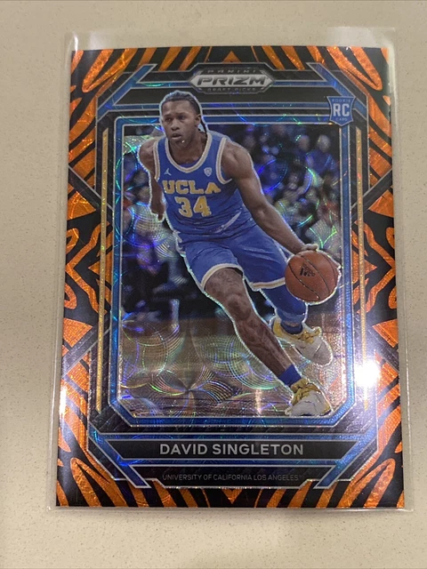DAVID SINGLETON 2023-24 Panini Prizm Draft Picks TIGER STRIPE SSP #16 RC ROOKIE
