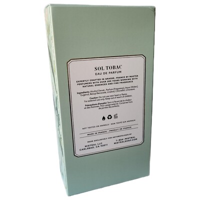 sol tobacco anthropologie Anthropologie Apothecary 18 Sol Tobac EDP Parfum 3.3oz Perfume Spray New in  Box