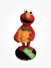 Sesame Street Halloween Decor Standing ELMO Holding A Pumpkin Figurine NWT