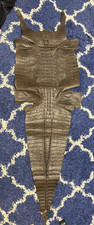 Genuine Alligator Skin Hide - 6 FT 2 in- Hornback - Wild - Brown Matte