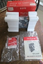 Vintage Sears 2172 Mini Cassette Tape Recorder In Box, For Parts - Restoration