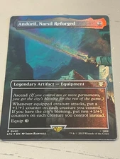 MTG Anduril, Narsil Reforged (Borderless) Foil NM Commander Lord of the Rings
