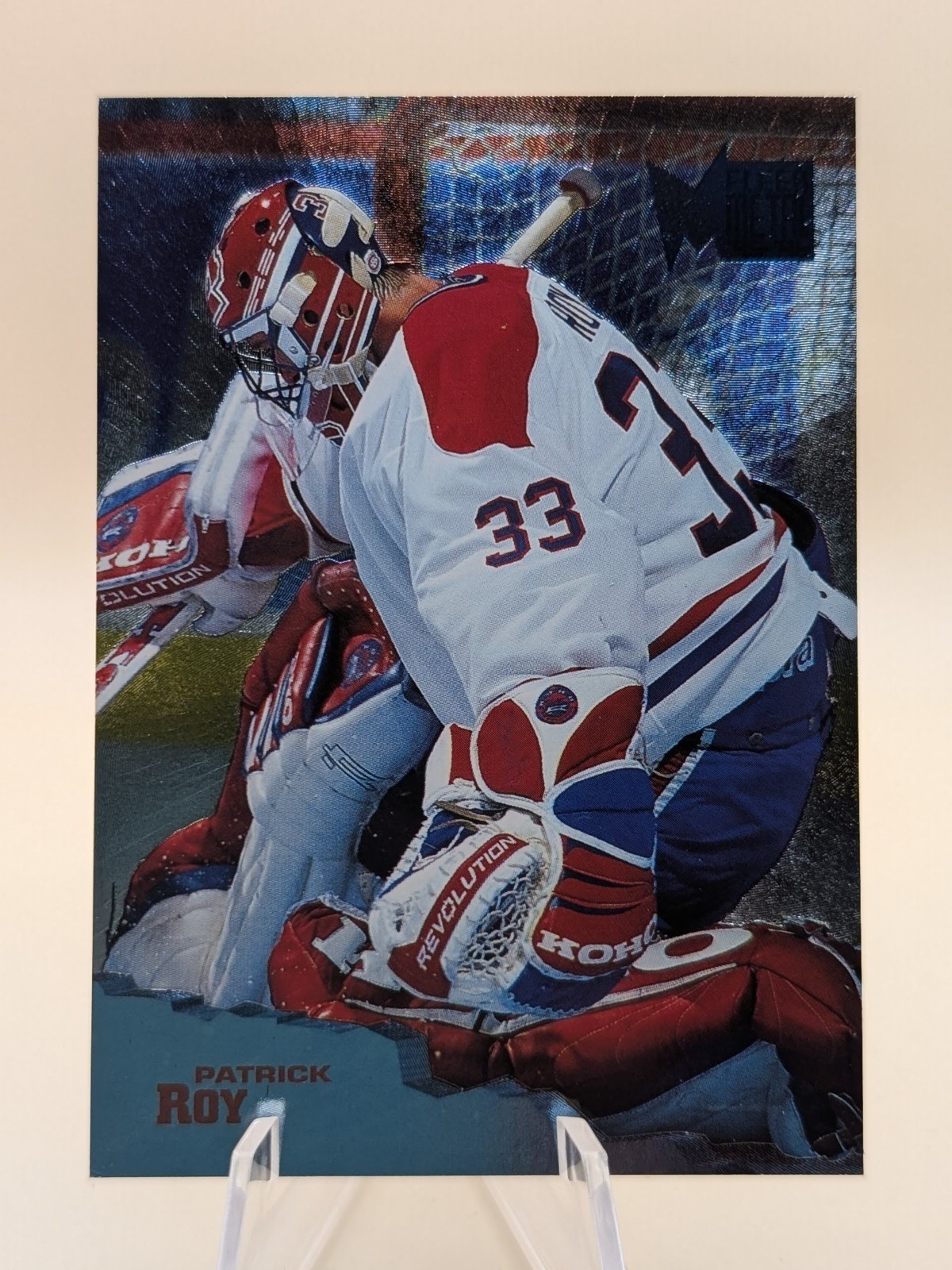 1995-96 Fleer Metal Patrick Roy hockey card #78 Montreal Canadiens HOF