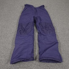 L.L.Bean Snow Pants Youth 10 Purple Insulated Adjustable Zip Hem Ski Winter