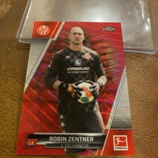 2022 Topps Chrome Bundesliga Robin Zentner Ruby Wave /399