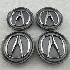Set Of Acura Mdx Tsx Zdx Center Caps Covers 44742-sja-300 Dark Charcoal 2005-14 Set Of Acura Mdx Tsx Zdx Center Caps Covers 44742-sja-300 Dark Charcoal 2005-14