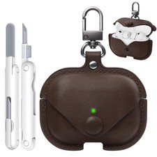 TNSNK Leather Case Cover for Apple Airpod Pro 3rd Generation Dark Brown