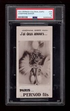 PSA 5 JOSEPHINE BAKER 1931 Pernod Colonial Exposition Card #18 RARE SENSATIONAL
