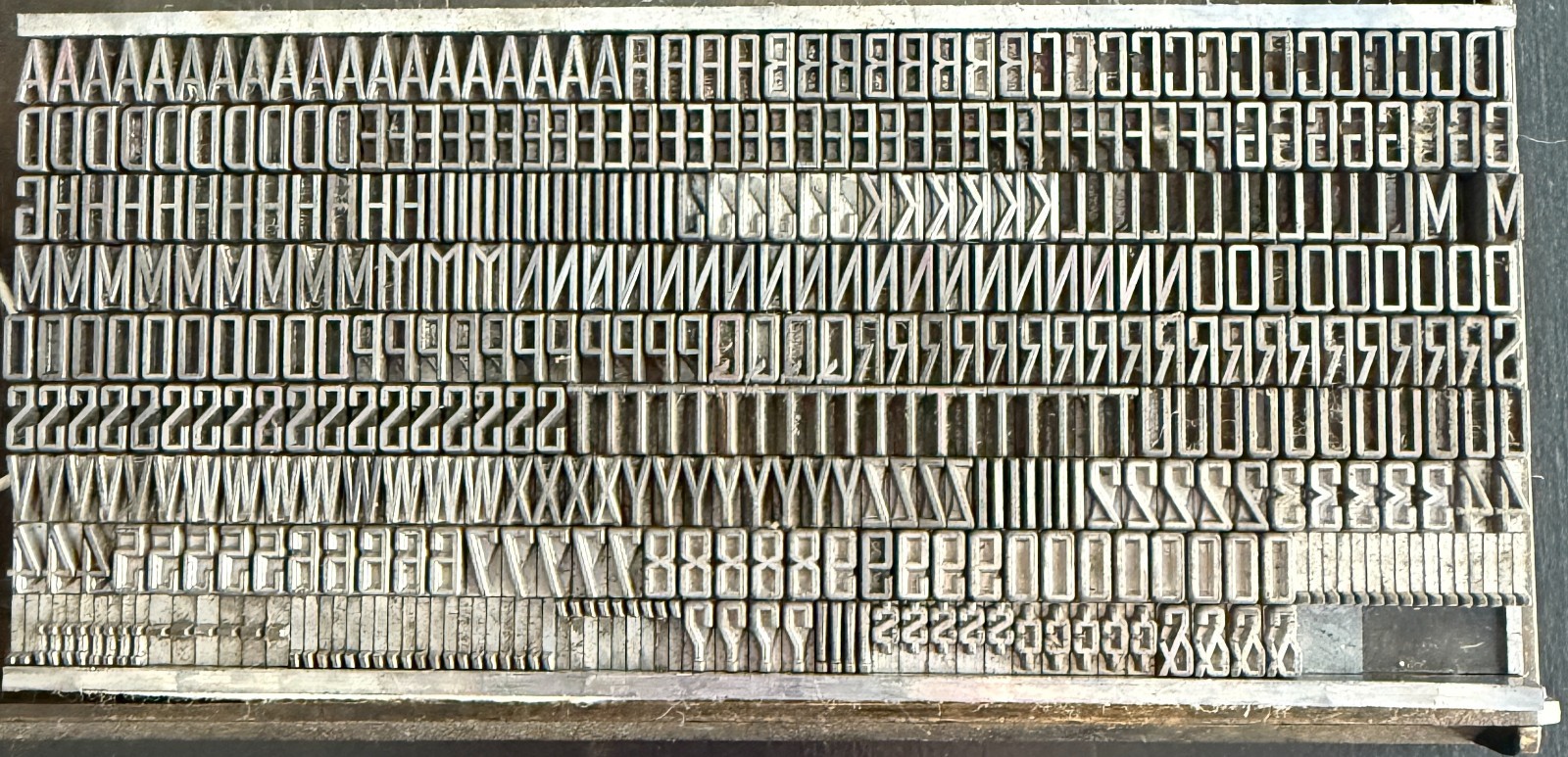 18 pt Agency Gothic (ATF #578) Letterpress Type for printing