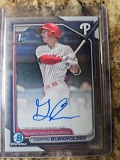 Griffin Burkholder 2024 Bowman Draft #CPA-GB Chrome Prospect Autographs Auto