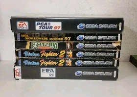 8 X Sega Saturn Game Joblot - Fighter 2 Soccer 97 Sega Rally 44