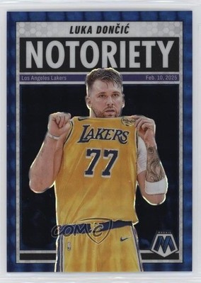 2024-25 Panini Mosaic Notoriety Blue Mosaic Prizm 186/199 Luka Doncic #5 1o3m